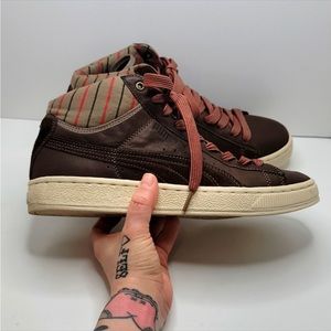 Puma | Mid Worker sneaker | brown leather/pinstripe | MENS 10